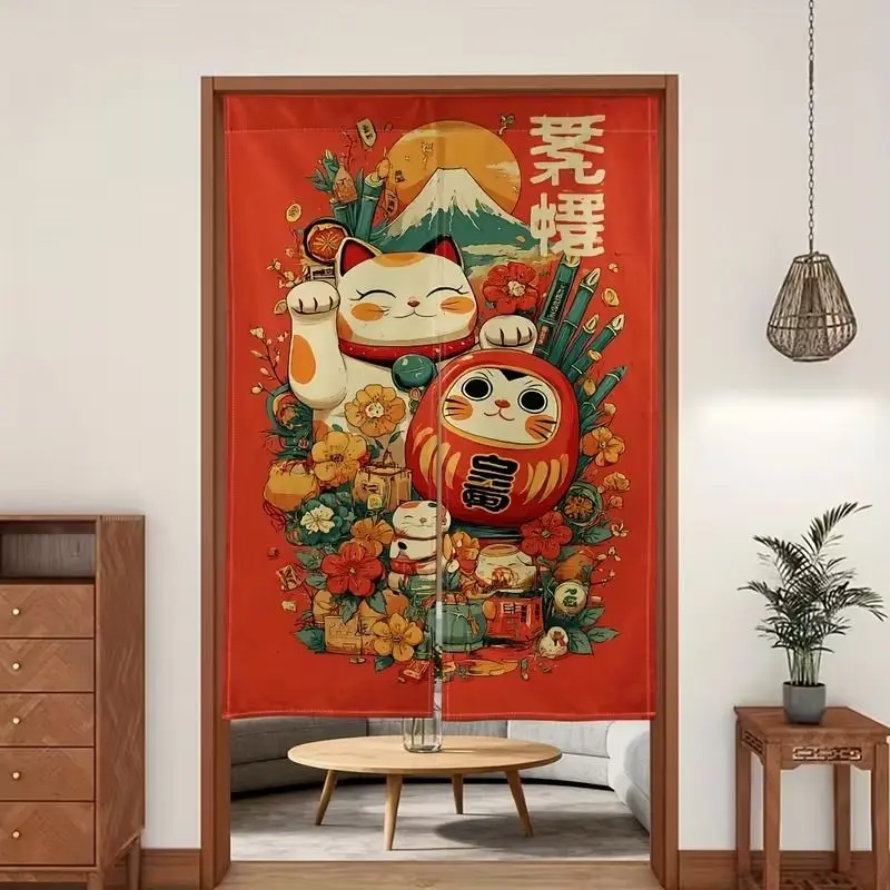 VIKAMA VIKAMA Ramen Japanese Half Door Curtain, Ukiyo-e Ramen Noren Curtain, Kitchen Privacy Screen Room Divider Restaurant Home Decor - Aliexpress Deal