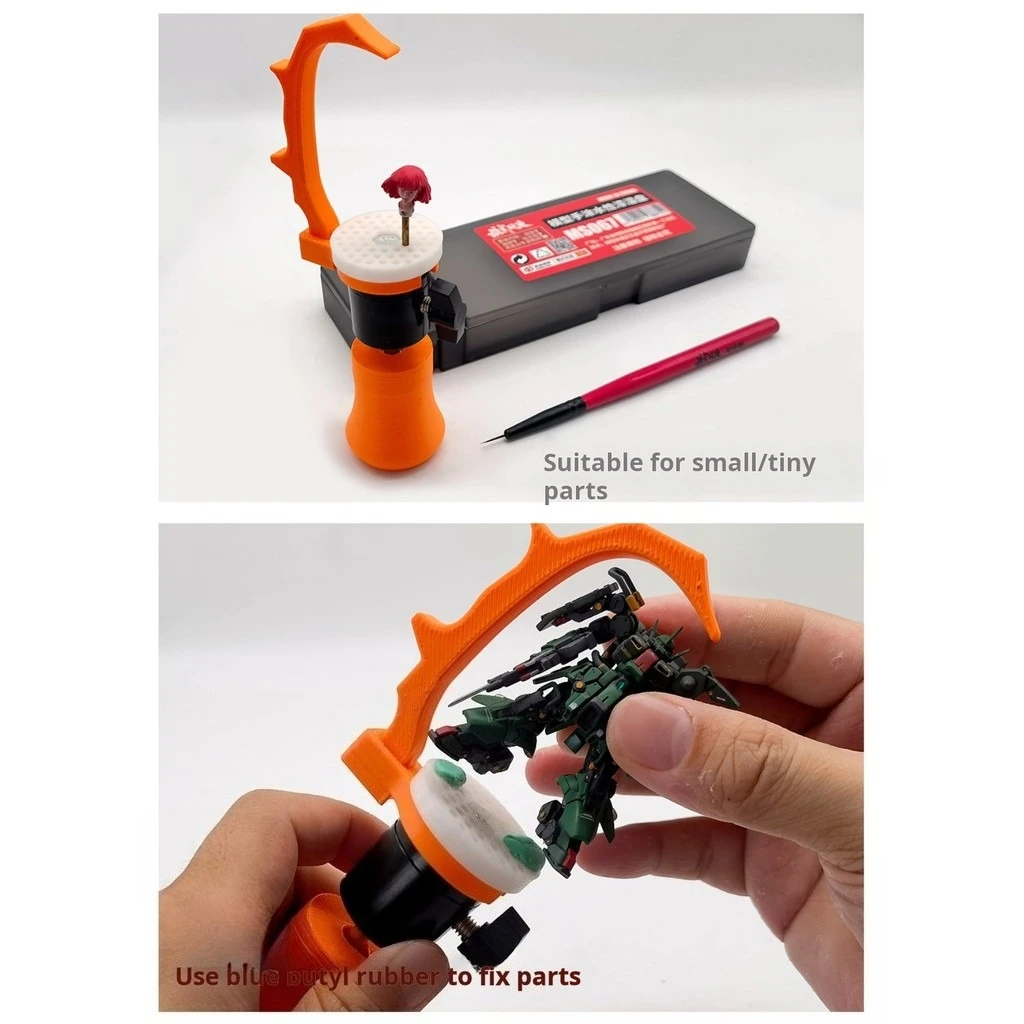 MSWZ 360° Rotating Stable Hand Held Painting Fixed Bracket for Gundam Military Miniature Model DIY Hobby Modeling Tool