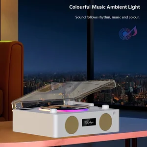 Trình phát CD hai chiều, Bluetooth 5.0 lossless, LED xung quanh ánh sáng, loa tích hợp, đầu đọc nhạc hi-fi, đài FM, đài USB có thể sạc lại 10 Âm thanh ô tô bán hàng chính với CD và Bluetooth - №9