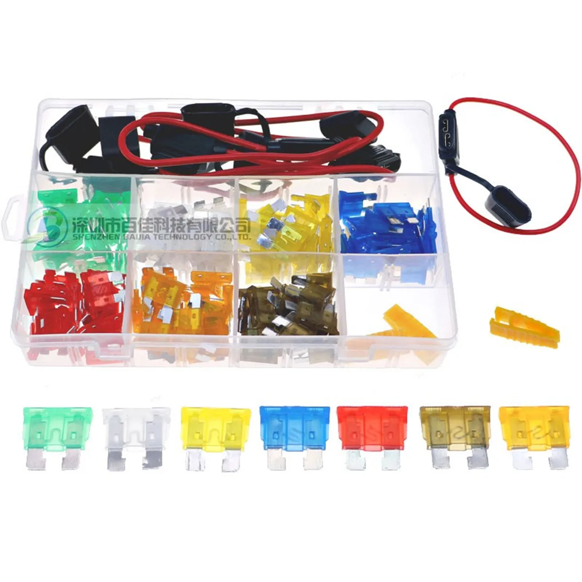 100/120/130/140/252 PCS Blade Type Car Fuse Assortment 0.5/1/1.25/1.6/2/2.5/3.15/4/5/8/10/15/20/25/30/35/40A Car Truck with Box