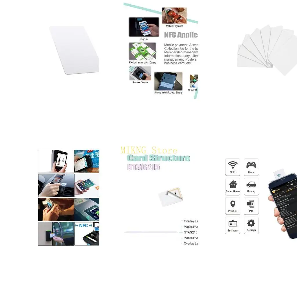 

100PCS NTAG215 Card Tag Written By Tagmo Works With Switch Available For NFC Support best sale