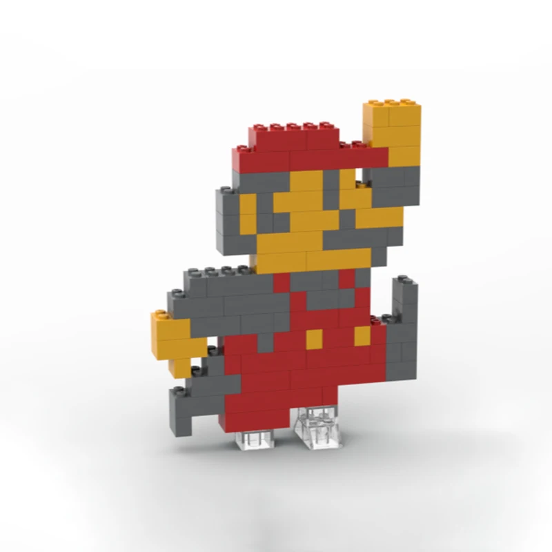 NEU 105-teiliges MOC-Spielserien-Set: 8-Bit Super Maring Bros. Spritespringmodell, Individuelle Bausteine, DIY-Montage, Ausstellungsstück, Geschenk, Heimdekoration