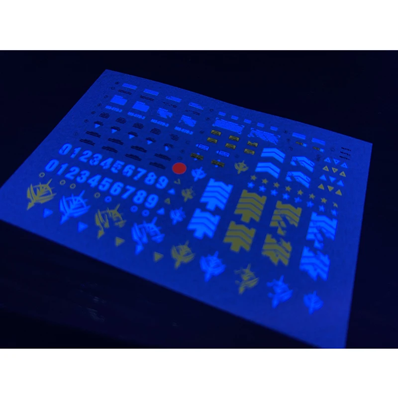 Model Stickers Waterglijbaan Stickers Tool Voor 1/100 Mg Gouf Custom Fluorescerende Sticker Modellen Speelgoed Accessoires