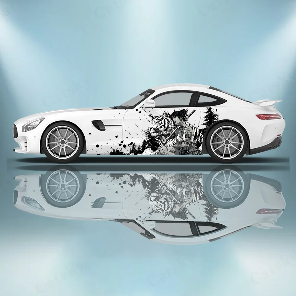 

Тигр женщина лес крутой автомобиль виниловые наклейки самоклеящаяся наклейка из ПВХ подходит для грузовиков внедорожник украшения авто аксессуары подарок