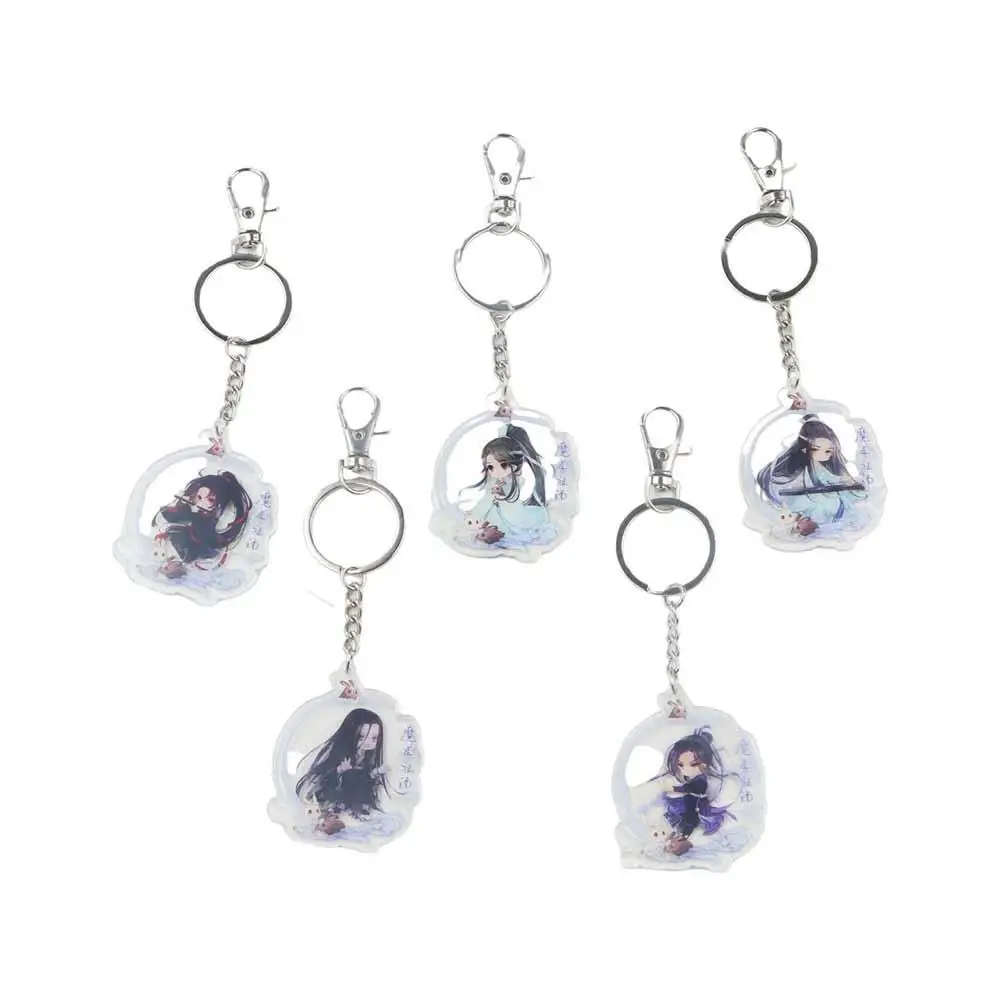 الكرتون الشكل لطيف الاكريليك حقيبة قلادة وي Wuxian غراند ماستر من شيطاني مو داو زو شي حلقات المفاتيح حلقة رئيسية حامل المفاتيح