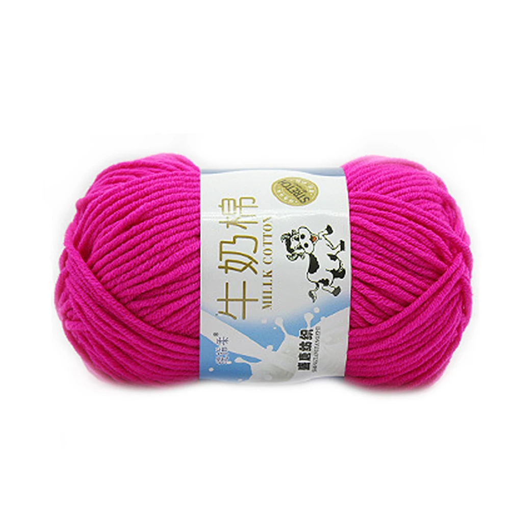 

50 G Milk Cotton Yarn Chunky for Hand Knitting Bulky Thick Crochet Crocheting Bee