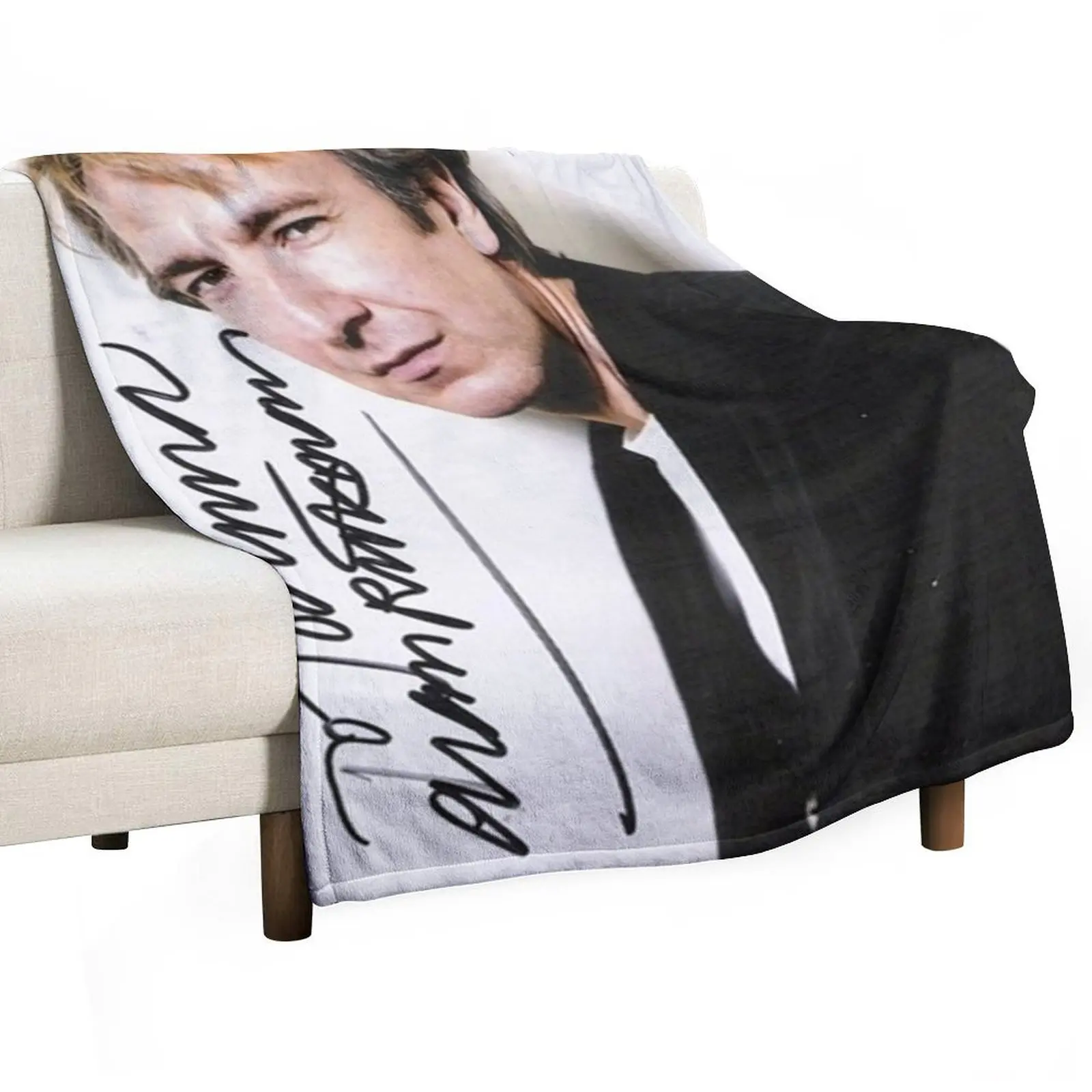 

alan rickman Signed Poster Throw Blanket Hair Vintage Travel Luxury Brand Blankets