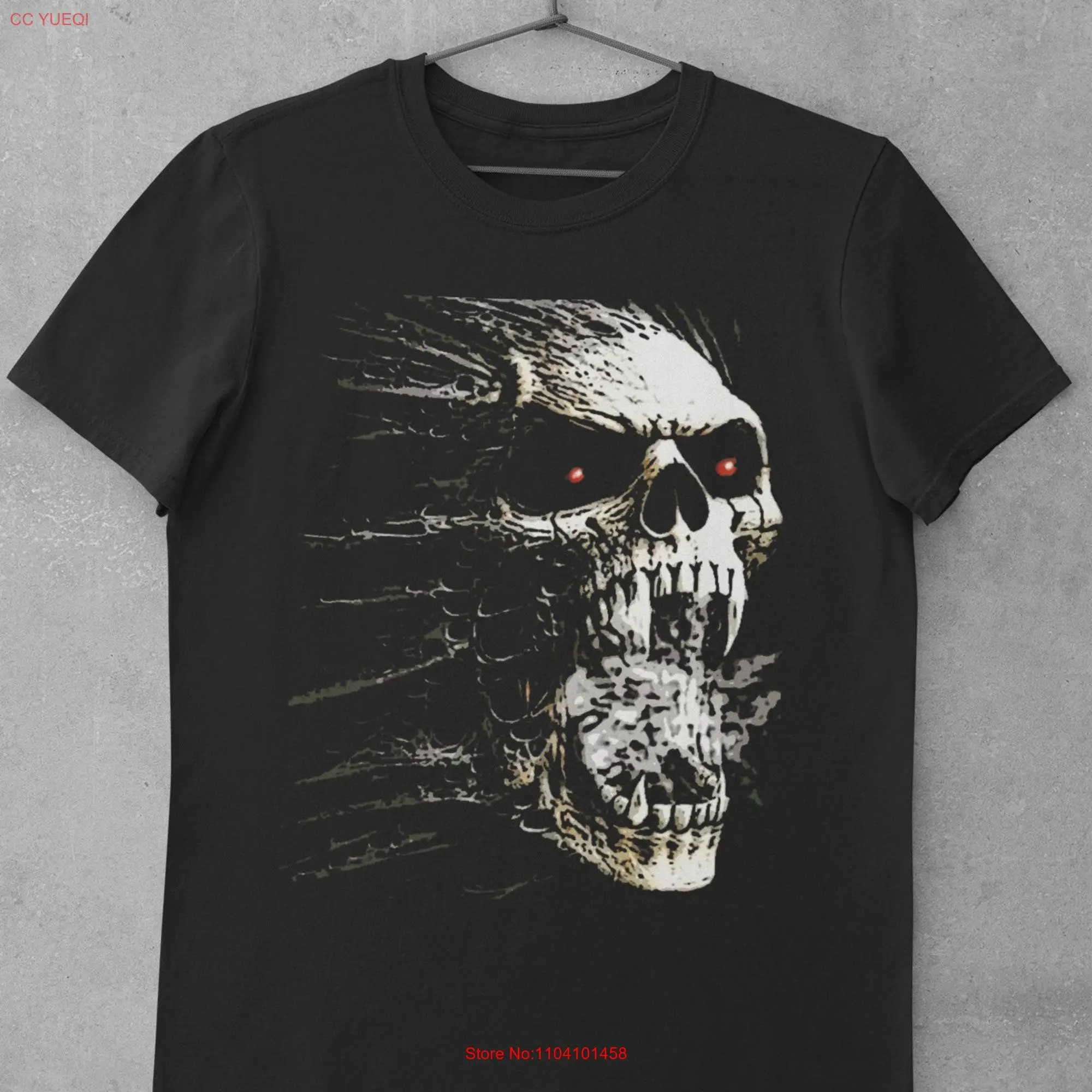 Skulls T Shirt Skeleton Goth Halloween Skull Gothic Head Clothing TH804 long or short sleeves