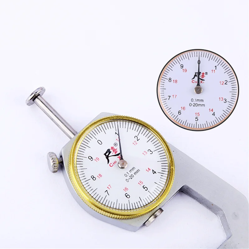 1Pcs 0-10/20/30mm Dial Thickness Gauge Leather Paper Thickness Meter Tester For Leather Flim Paper