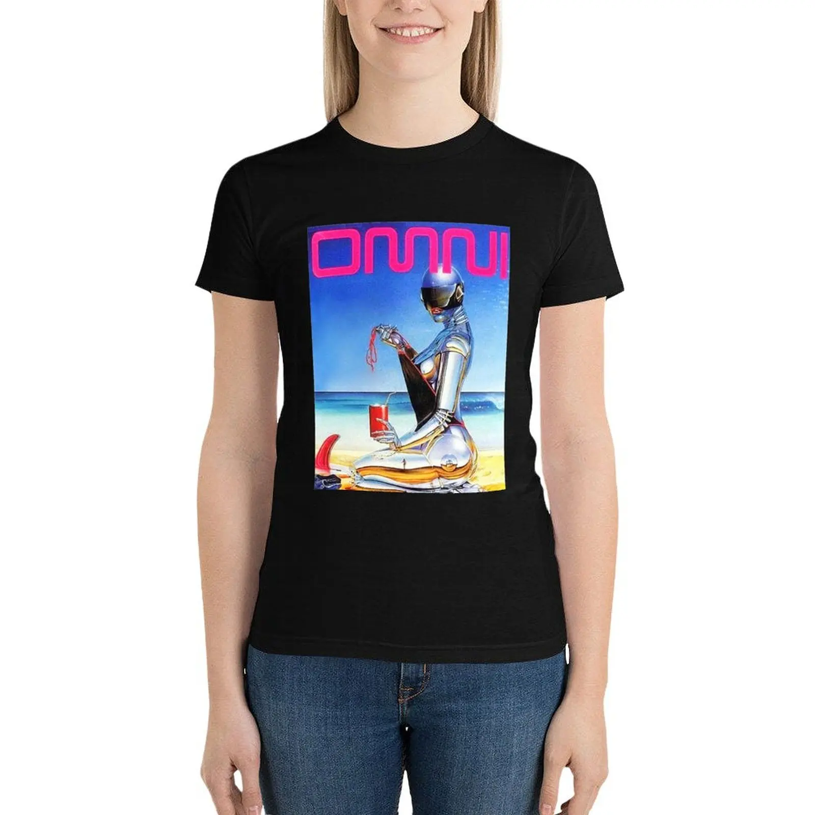 

OMNI magazine cover T-Shirt anime clothes Aesthetic clothing Women t shirt