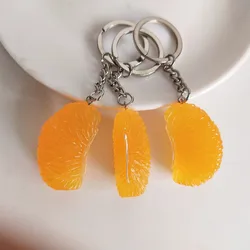 Simulation resin orange key chain pendant food and fruit key chain wholesale