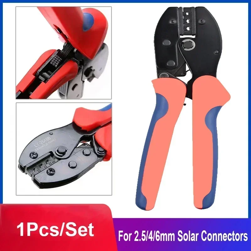 

Ratchet Solar Panel CrimpingTool For 2.5mm-6mm Solar Connectors Multi-Contact Connectors Terminal Cable Male Female Solar Set