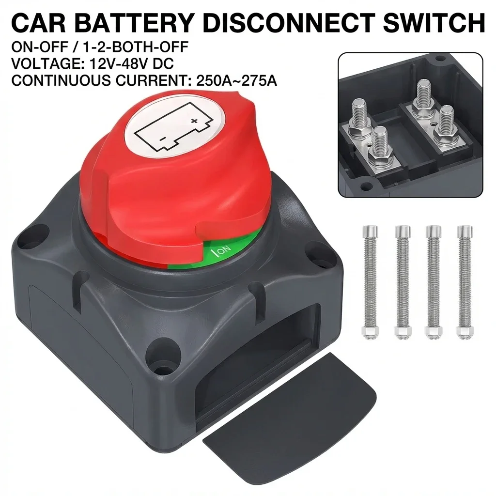 Interruptor de Desconexão de Bateria para Automóveis e Embarcações, Interruptor de Corte de Conexão de Bateria