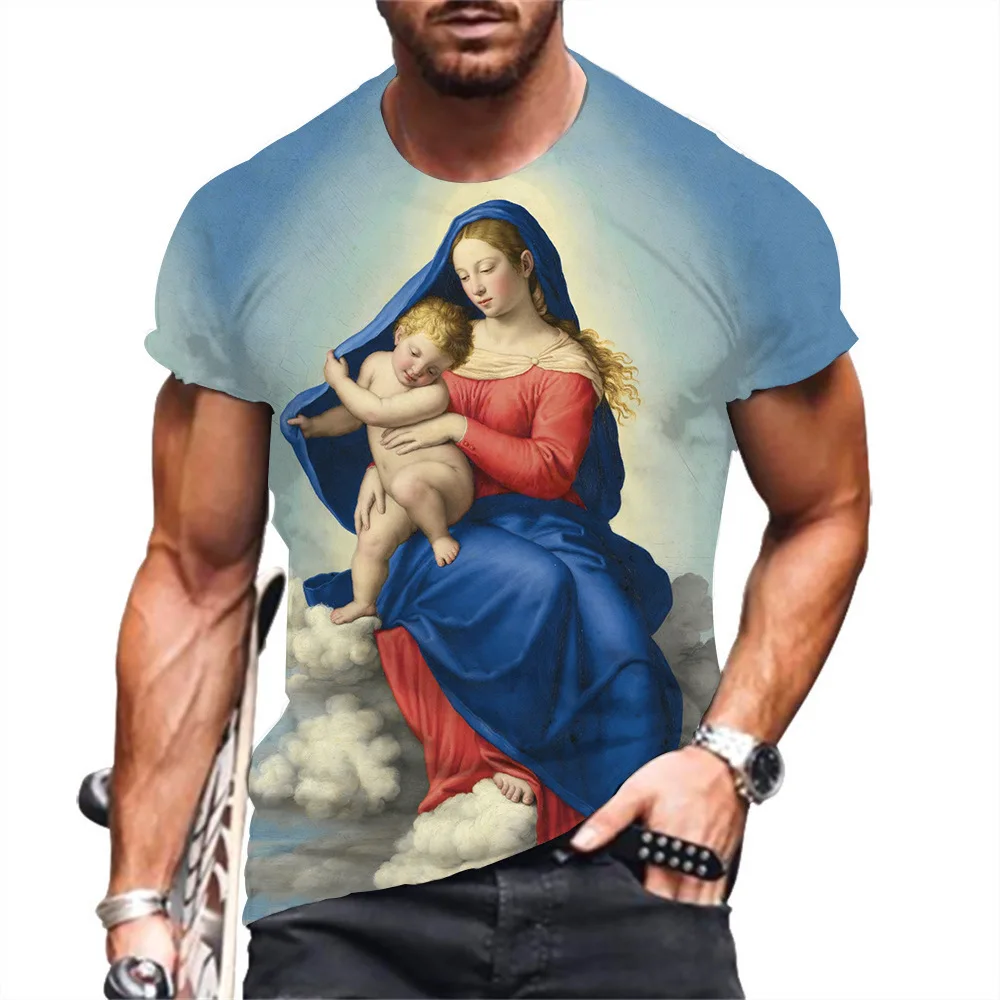 New 3D Print Jesus Pattern Clothing  Fashion Men Women T-shirt Plus Size S-7XL Four Seasons Casual Oversized  Streetwear