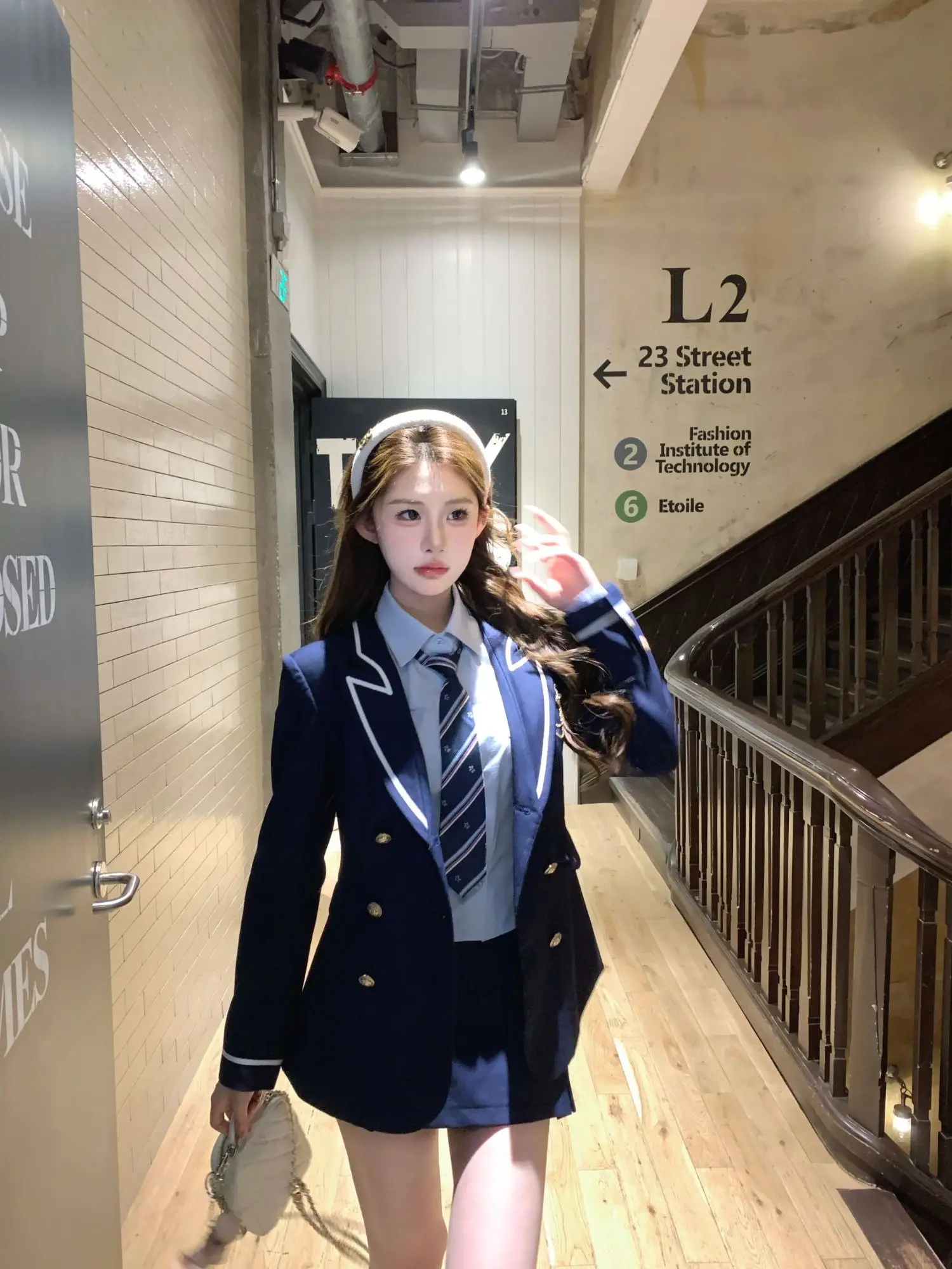 

Slimming Suit Jaet And Skirt Set College Sle Versatile Autumn Faion Women's High Waist Workwear Casual Ensemble