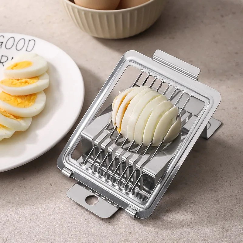 

Stainless Steel Egg Cutter Boilded Egg Slicer Sectioner Cutter Mold Flower-Shape Luncheon Meat Cutter Kitchen Accessories