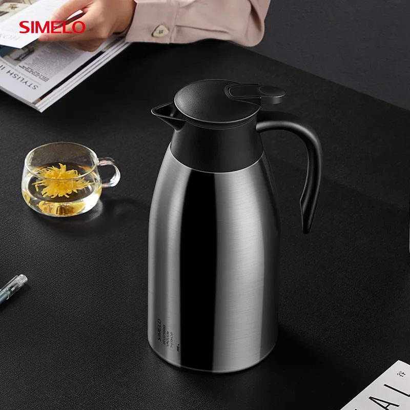 SIMELO 2L Large Capacity Vacuum Insulated Thermos Flask 304 Stainless Steel Hot Water Bottle for Tea Coffee Milk Home Office view 5