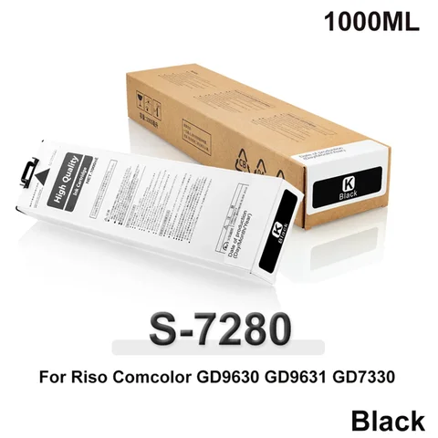 1 st S-7280 7281 7282 7283 7284 bläckpatron för Riso Comcolor GD9630 GD9631 GD7330 med engångschip kompatibel bläckpatron 10 best sales komfärg - №2