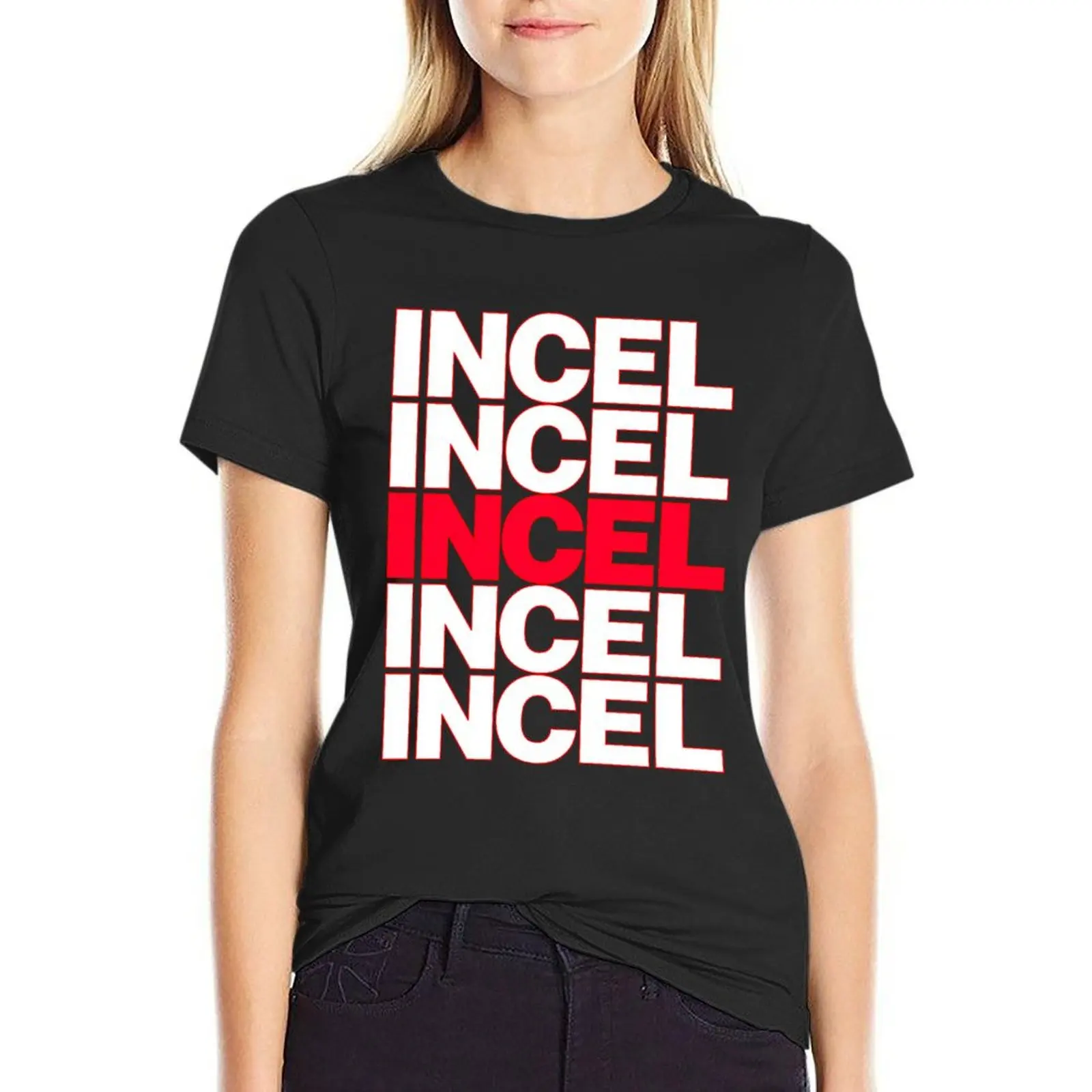 Incel Thank You Bag Text T-Shirt korean fashion aesthetic clothes t shirts for Womens