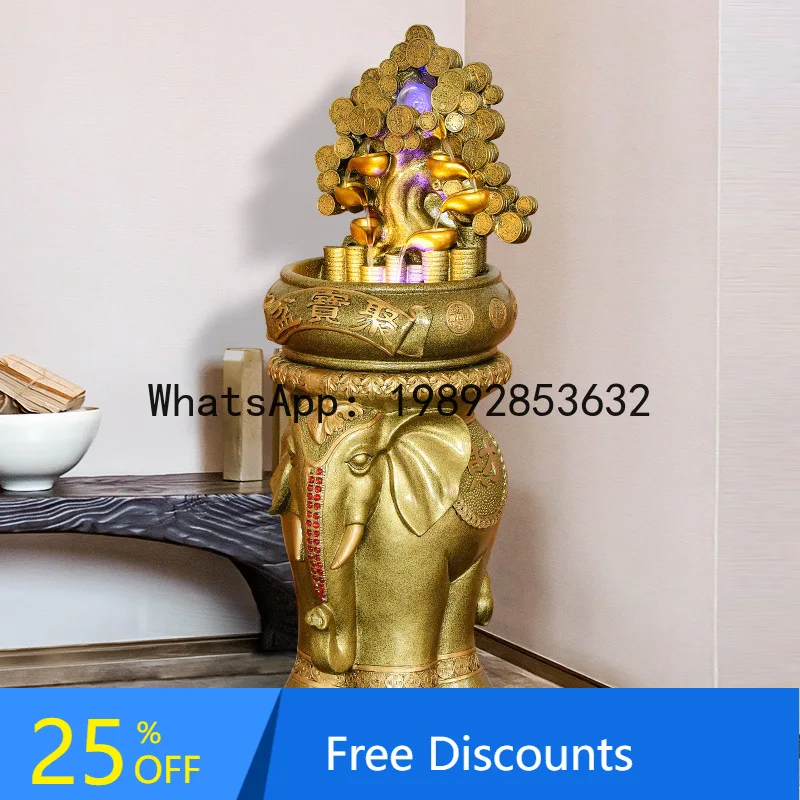 ZK Rockery Fountain Flowing Water Wealth-Bringing Ornament for Living Room Office Balcony Floor Water Feature Decoration