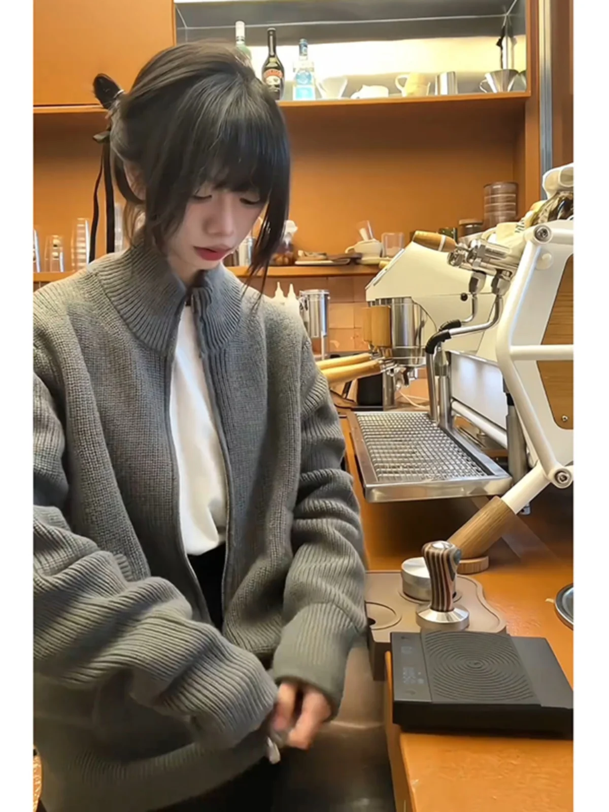 

Мужской вязаный кардиган на молнии, повседневный, в стиле лоу-эйр, американский ретро-свитер свободного кроя, весна-осень, длинный рукав