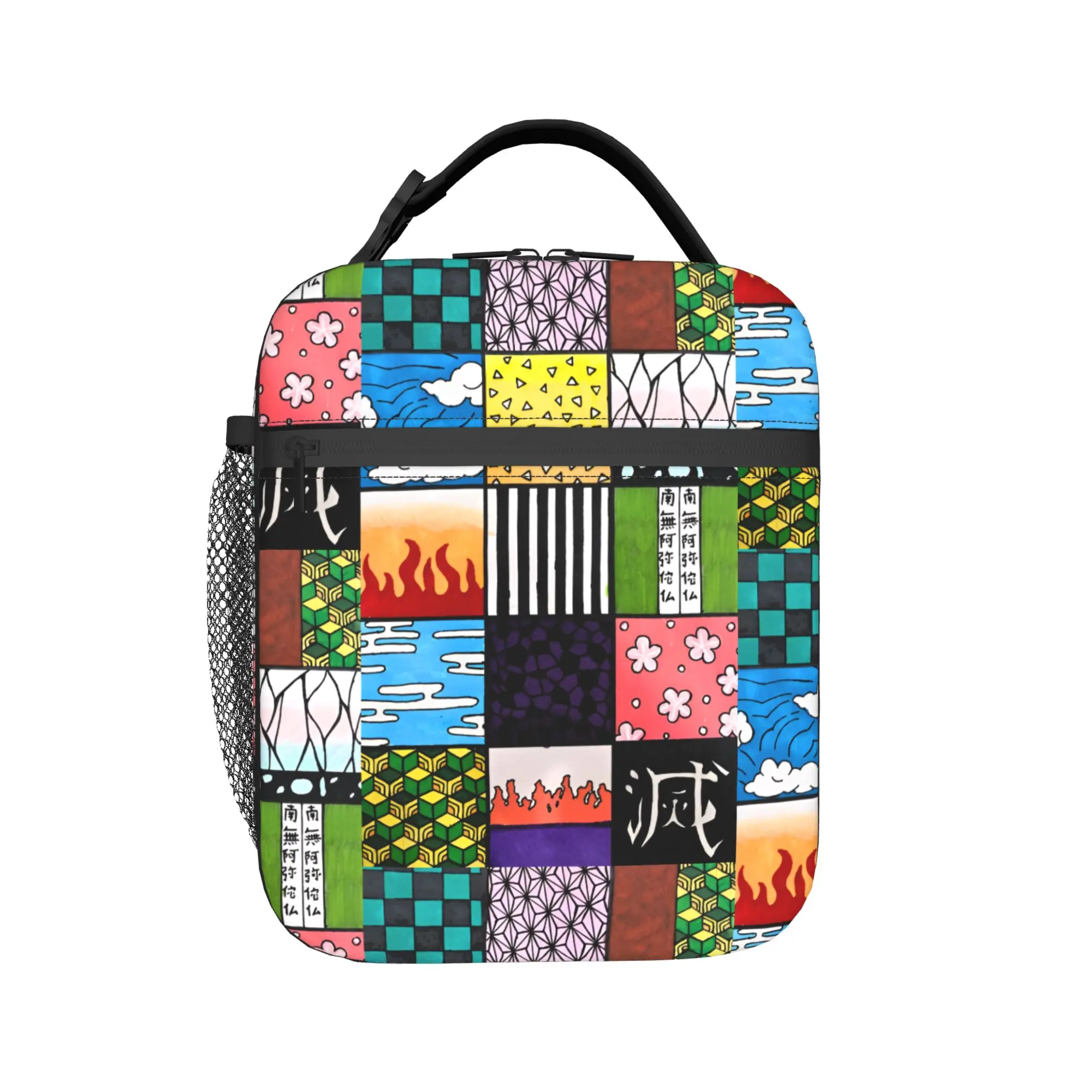 Custom D-Demons Slayers Thermal Insulated Lunch Bag Manga Resuable Lunch Container for Outdoor Camping Travel Storage Food Box