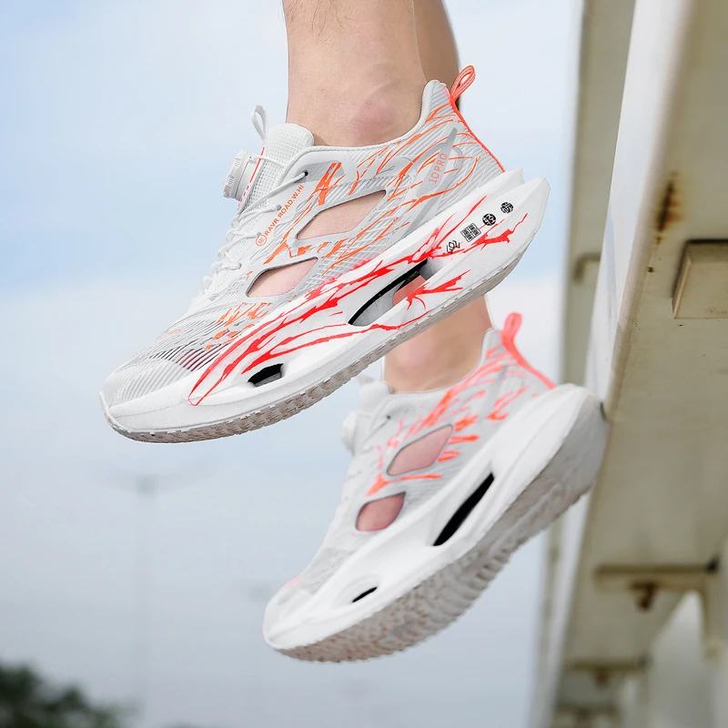 

2026 Summer New Couple Running Shoes Breathable And Comfortable Sports Shoes Popcorn Cushioned Anti Slip Sole Casual Shoes