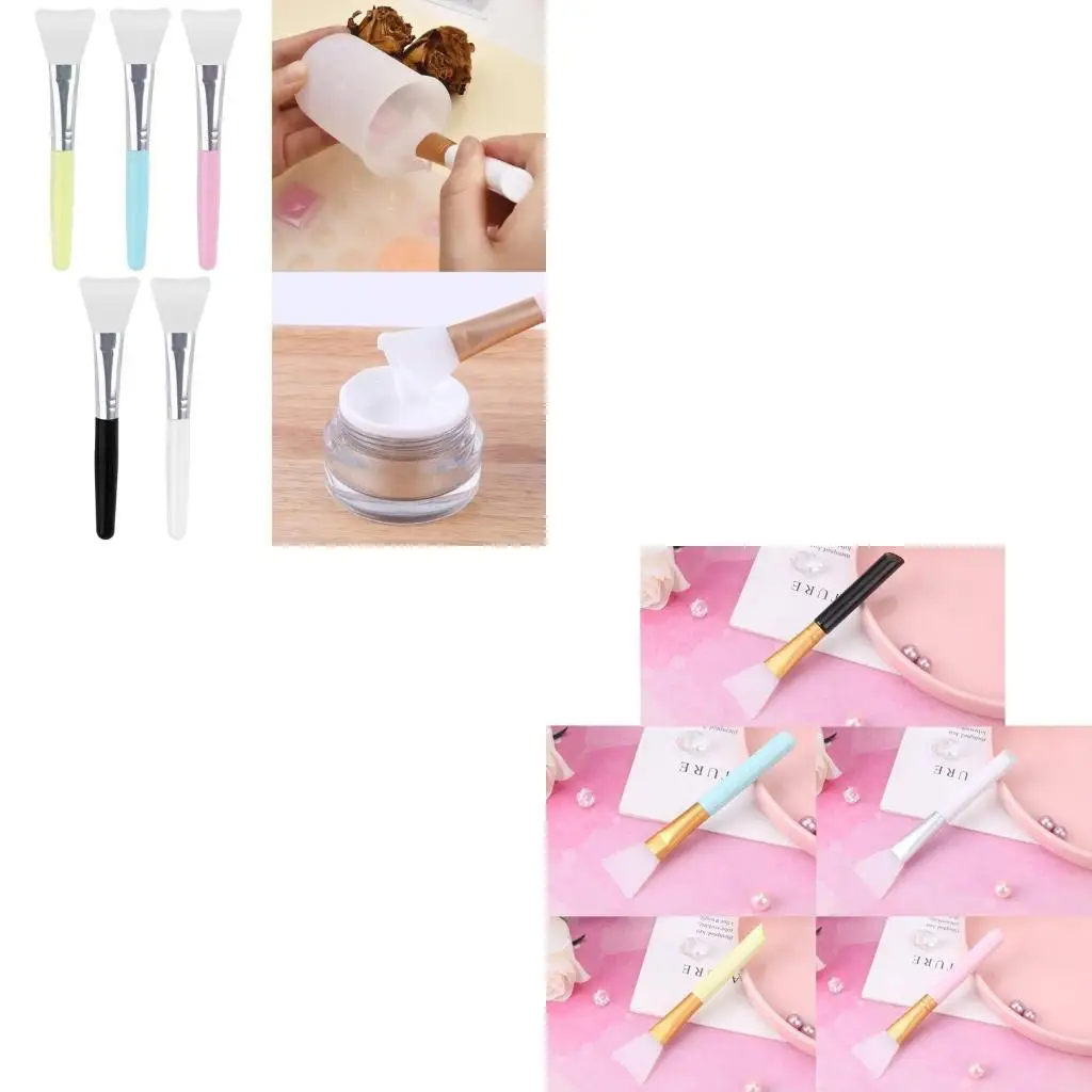 

9HJK Makeup Soft Silicone for Facial Mask Face Mud Cream for Facial Stirring Brush To