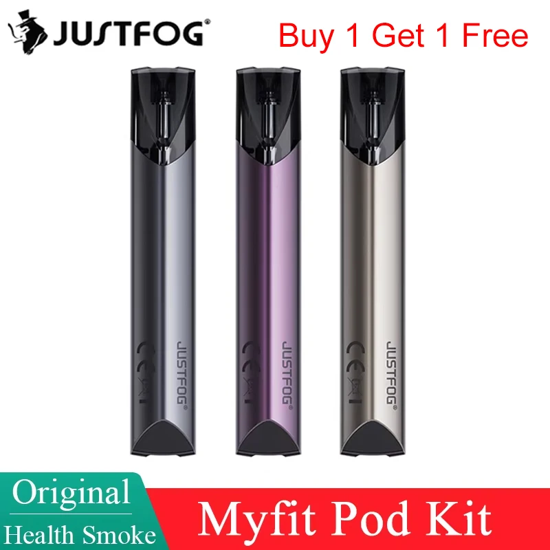 

Original Justfog Myfit Pod Kit 800mAh Battery 2ml Side Filling Pod Cartridge 0.9ohm mesh coil Electronic Cigarette Vaporizer