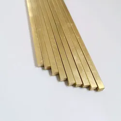 1Pcs Length 500mm Brass Square Stick Rod Solid Bar 3/4/5/6/7/8/9/10/11/12/13/14/15/16/18/19mm Brass Cube Block