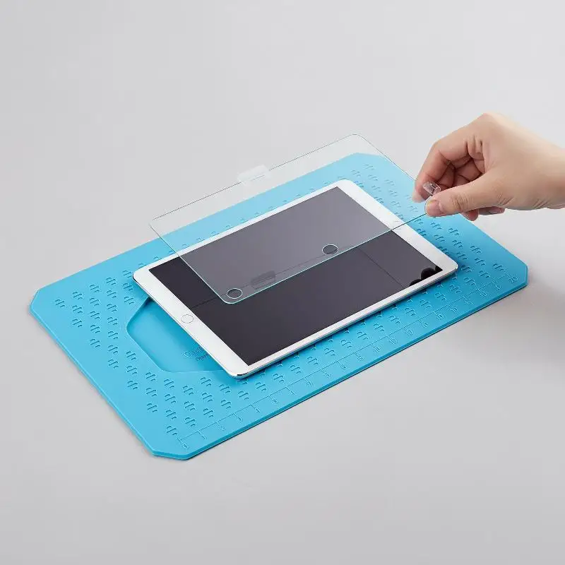 Mini Anti-slip ESD Repair Mat Elastic No Deformation Work Pad With Camera Protection For Cell Phone LCD Screen Film Repair Work