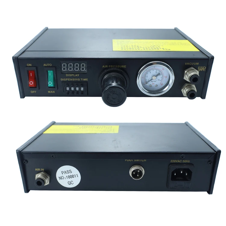 983S High Precision Metal Glue Dispenser Controller Pneumatic Semi-automatic Dual Hole Glue Dispensing Machine
