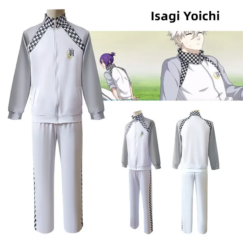 Isagi Yoichi Witte Volledige Set Sportkleding Van Anime Blue Lock Schooluniform Voor Unisex Volwassen Kinderen Halloween Party Cosplay Kostuum