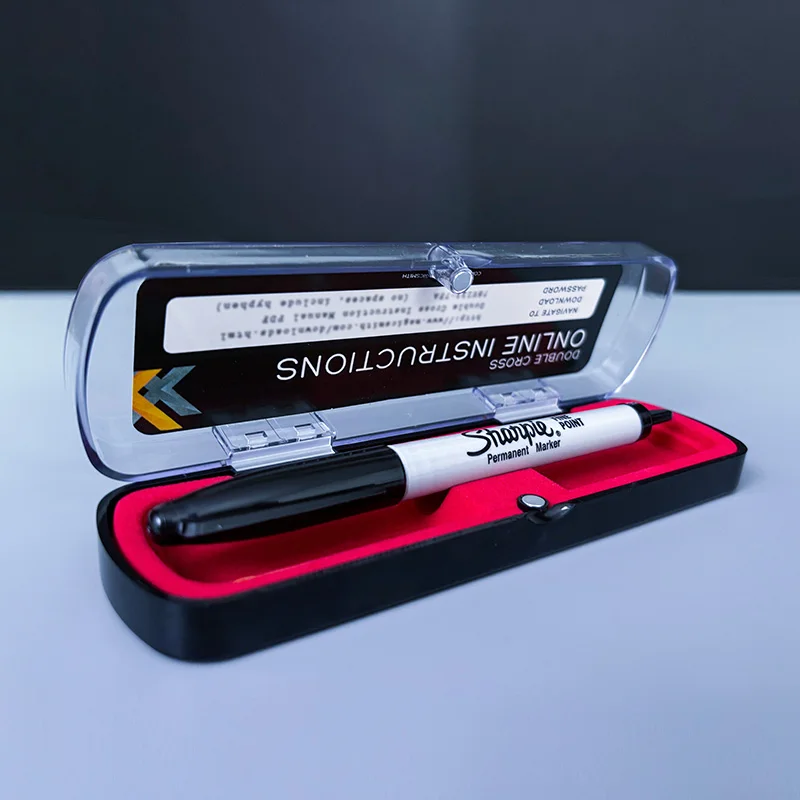 vista di primo piano di alta qualità della strada dalla versione aggiornata del Ink Transfer X Mark Pen Sigillo di assorbimento dell'inchiostro Doppia croce