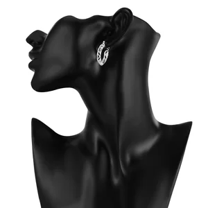 المجوهرات Top-925 أقراط طوق من الفضة الاسترليني للنساء، مجوهرات زفاف سيدة، سحر، هدية عيد الميلاد، بالجملة، موضة، لطيفة أفضل 8 متاجر هدايا بالجملة مبيعا - رقم 7