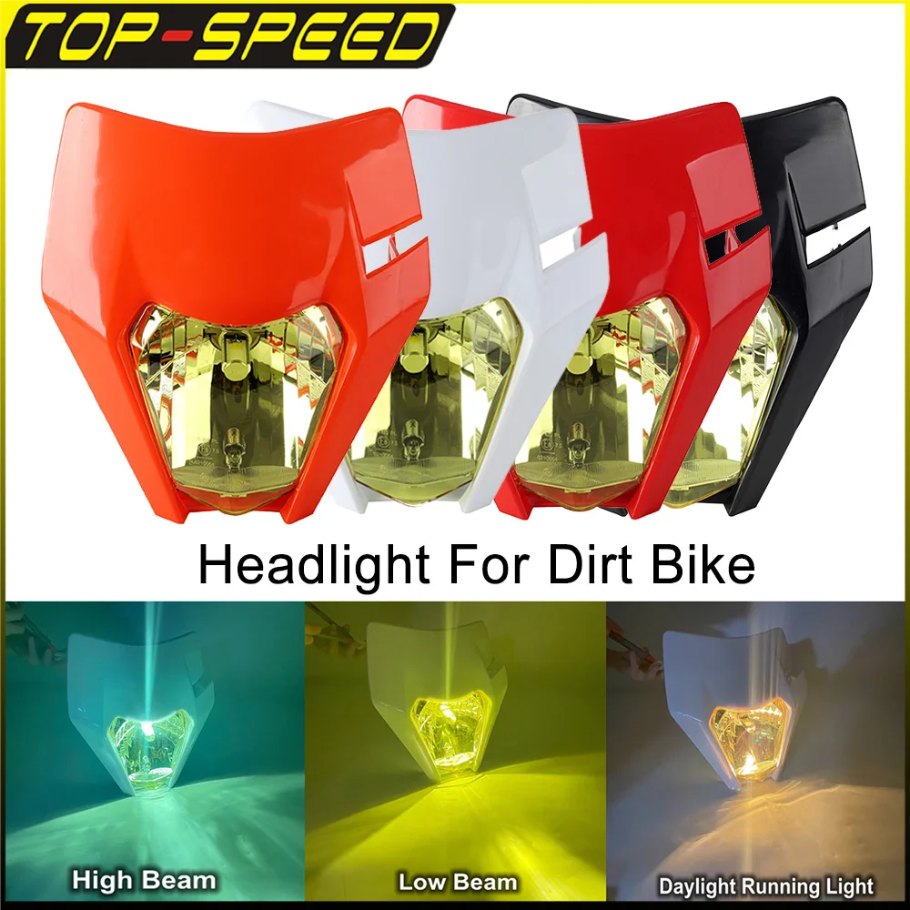 

Motorcycle LED Headlight High/Low Beam Day Running Headlamp Supermotor Enduro For Dual Sport Motorcycles Dirt Bike Naked Motor