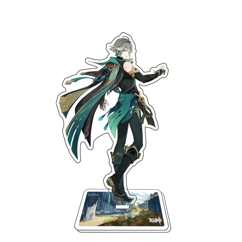 New Anime Genshin Impact Figures Stand Model Baizhu Kaveh Yaoyao Mika Acrylic Standing Models Plate Desk Decor Toys Fans Gifts