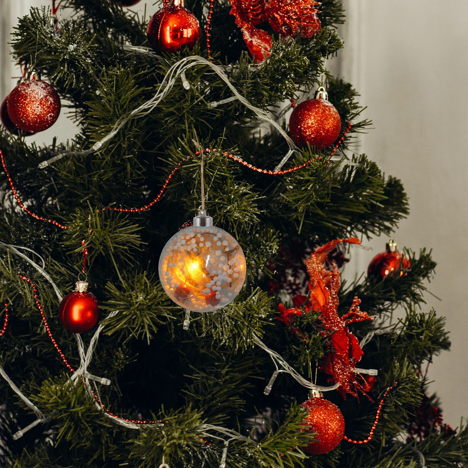 3Pcs Decorative LED Glass Bulbs with Inner Copper String Lights Soft Illumination for Courtyard Porch Ceiling Festive Atmosphere