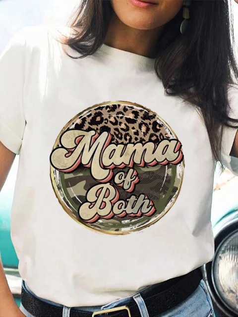 Women Sweet Love Graphic T Top Print T-shirts Fashion Short Sleeve Spring Mom Mother Mama Summer Shirt Female Tee T-Shirt