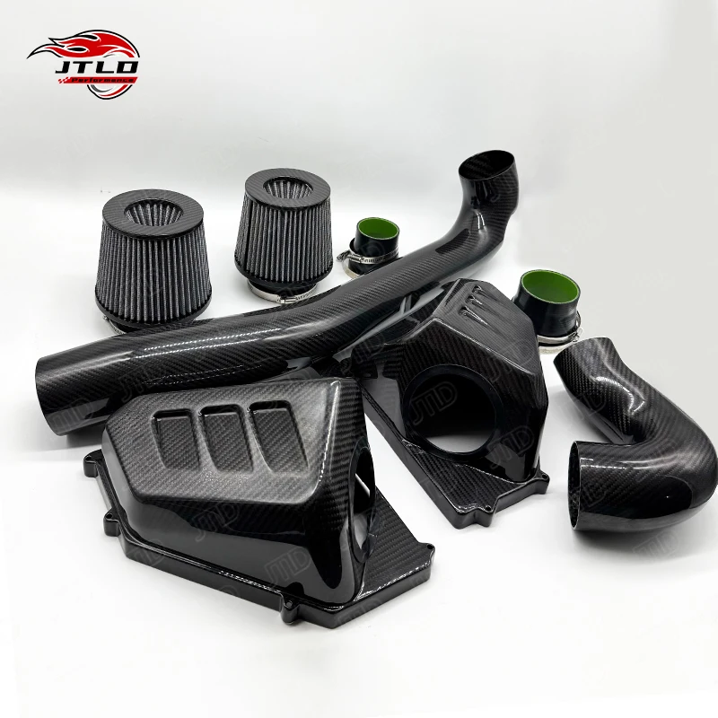 JTLD تطوير البيانات الأصلية للسيارة BMW M3 M4 G80 نظام مدخل الهواء البارد من ألياف الكربون الجافة النقية