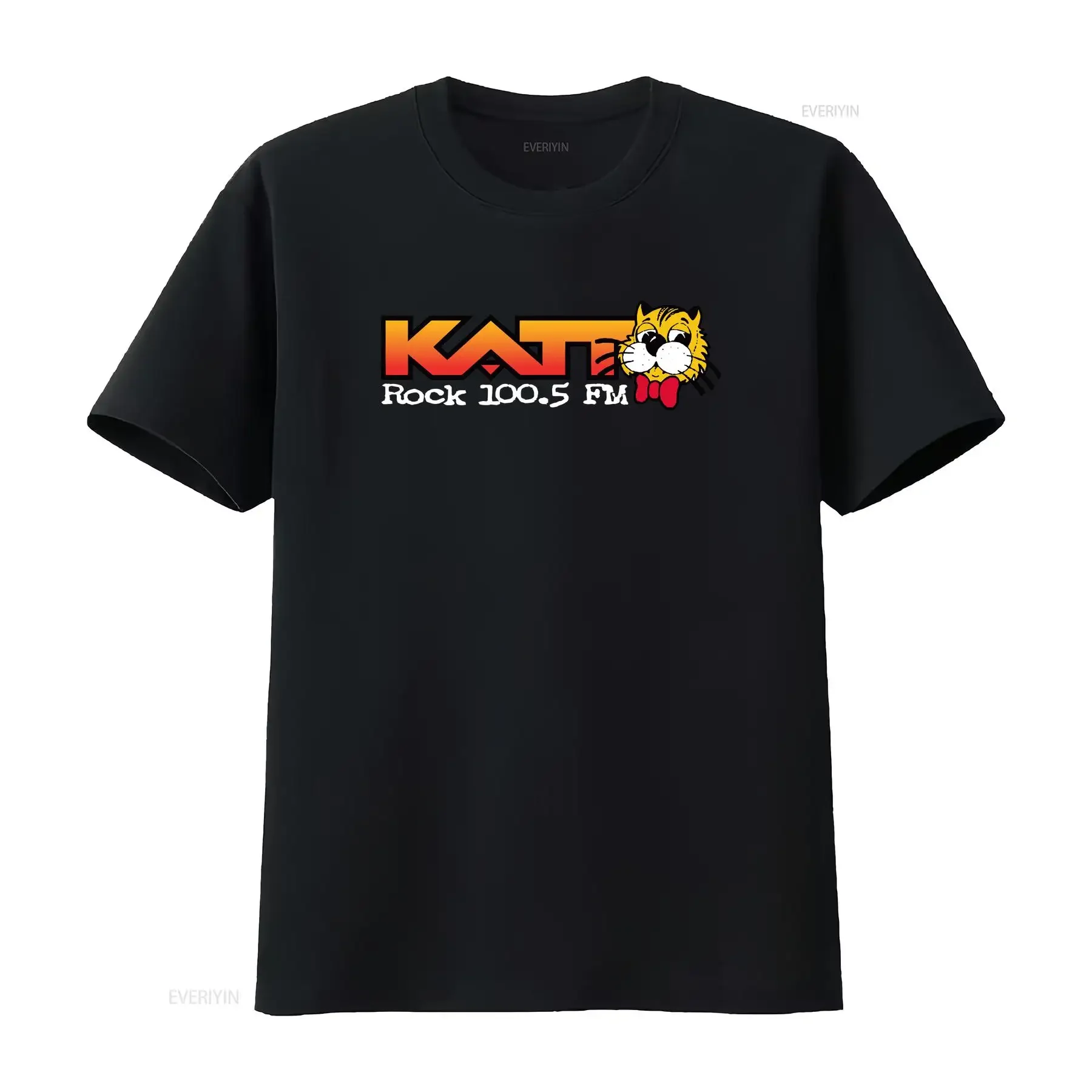 

KATT FM Radio Logo Мужская футболка Размер от S до 5XL с длинными или короткими рукавами винтажная стираная дышащая унисекс стильная повседневная футболка