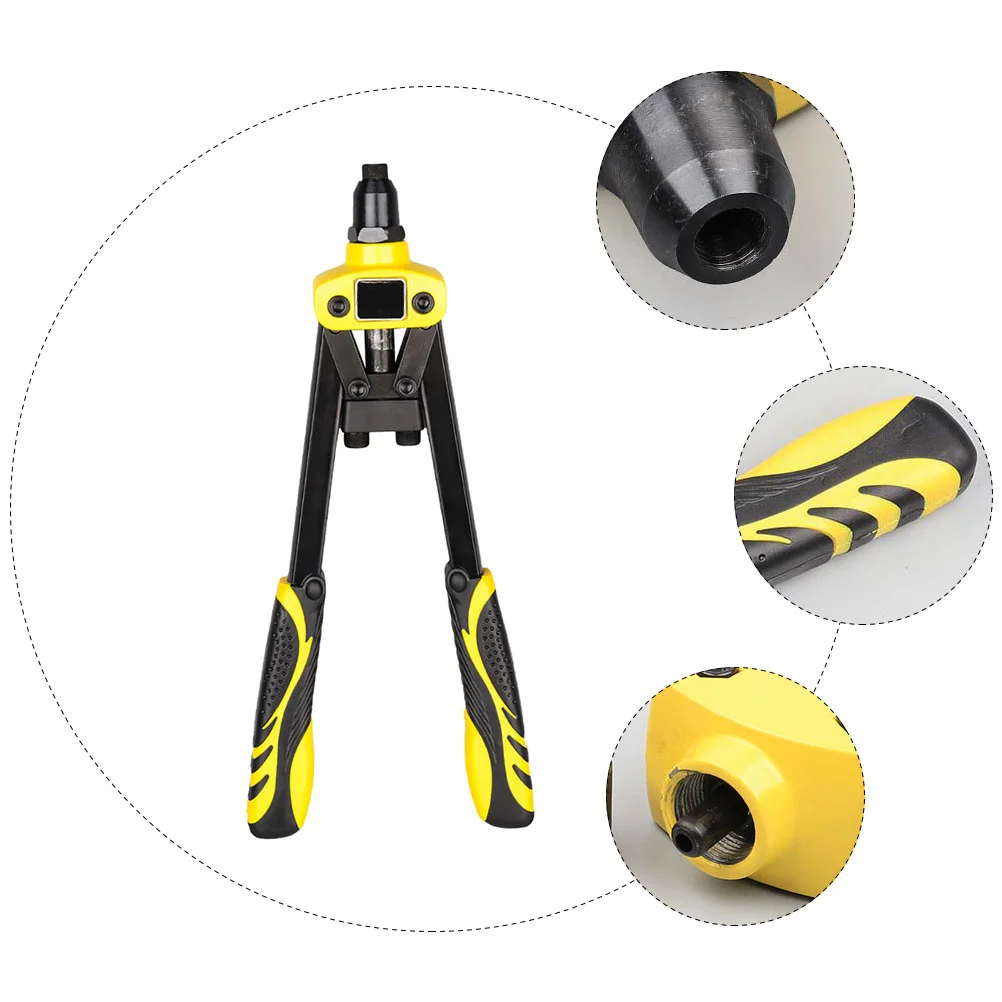 Manual Riveter Alloy Rivet Driver Hand Riveting Tool Labor-Saving Design Ergonomic Handle Compact Size Practical Double Handle