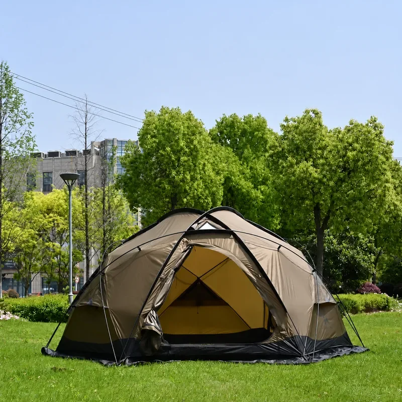 Outdoor Camping Ball Tent Waterproof Nylon Dome Tent with Chimney Port for Hiking Travel Shelter
