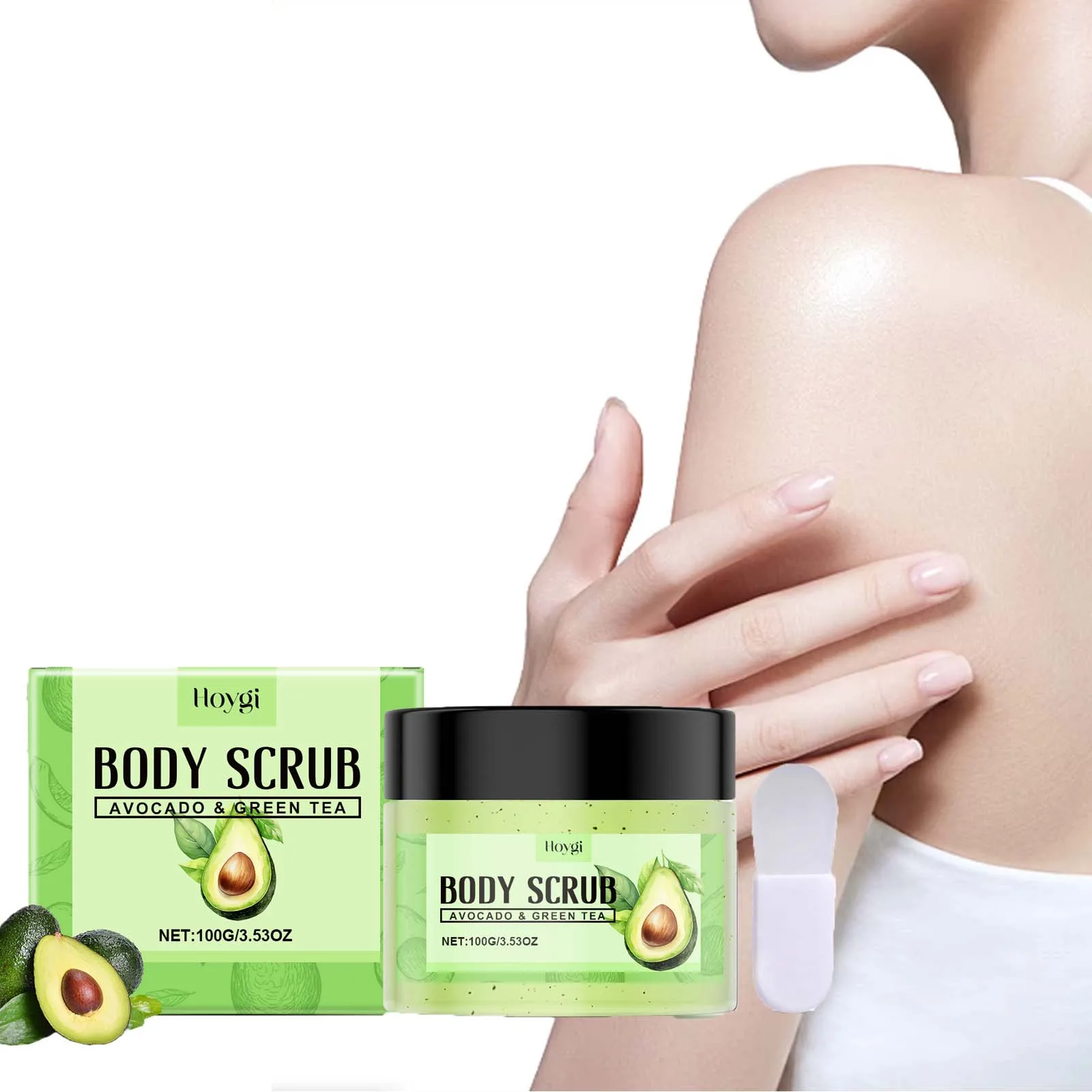 Scrub corporal Matcha, exfoliante suave, limpieza de poros, elimina eficazmente la suciedad, piel suave, exfoliante nutritivo para la piel, cuidado nutritivo