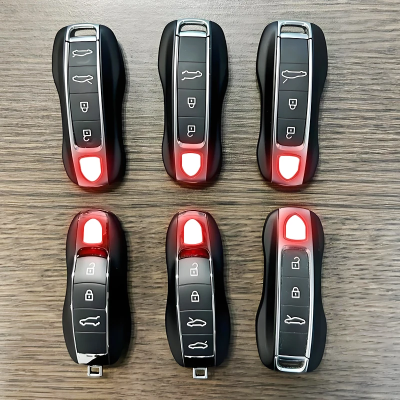 5Pcs 10Pcs 3D ABS Car Remote Key Fob Case Emblem Badge Sticker For GTS GT2 GT3 911 718 S 4 4S Folding Keychain Tuning Trim Cover