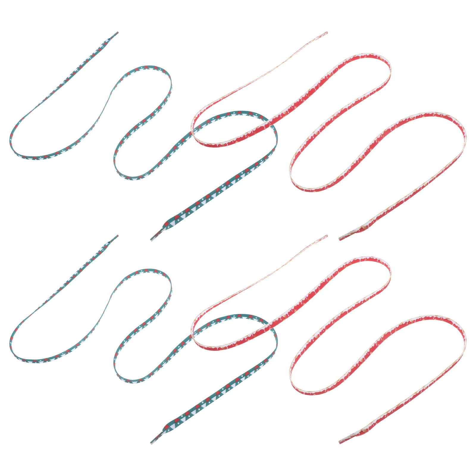 

2Pairs Christmas Shoelaces Flat Colored Shoelaces for Sneakers Boots Holiday Casual Shoe Laces Replacement Colored Shoestrings