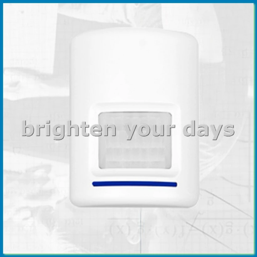 Wireless Doorbell PIR Infrared Sensor Motion Detector Entry Door Bell Alarm with Receiver & Transmitter EU Plug-VVNB