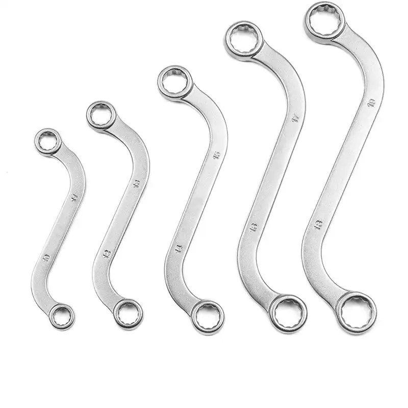 

S-Style Double-Ended Box Wrench 5-Piece Set 12-Point Box Ends Wrench Easy Operate Anti-rust DIY Machine Fastener Repair Tool
