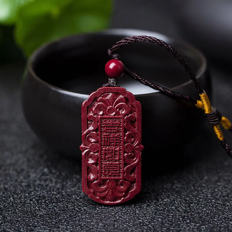 

Киноварь Благоприятный кулон Высокое содержание Императора Фиолетовый Золотой Песок Верность Ожерелье