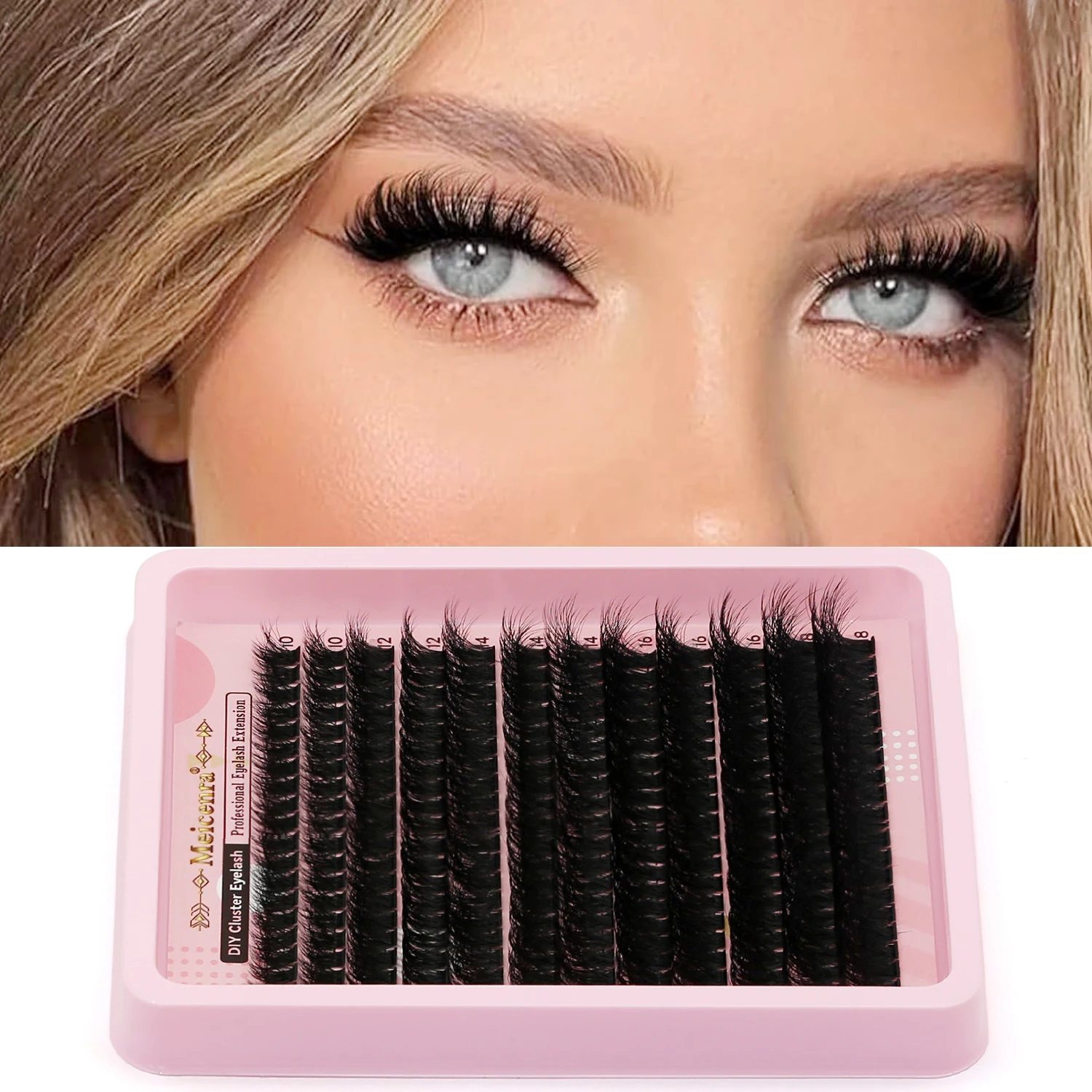 Estensione delle ciglia a grappolo 80D Strumenti per il trucco naturale morbido e soffice per ciglia fai-da-te